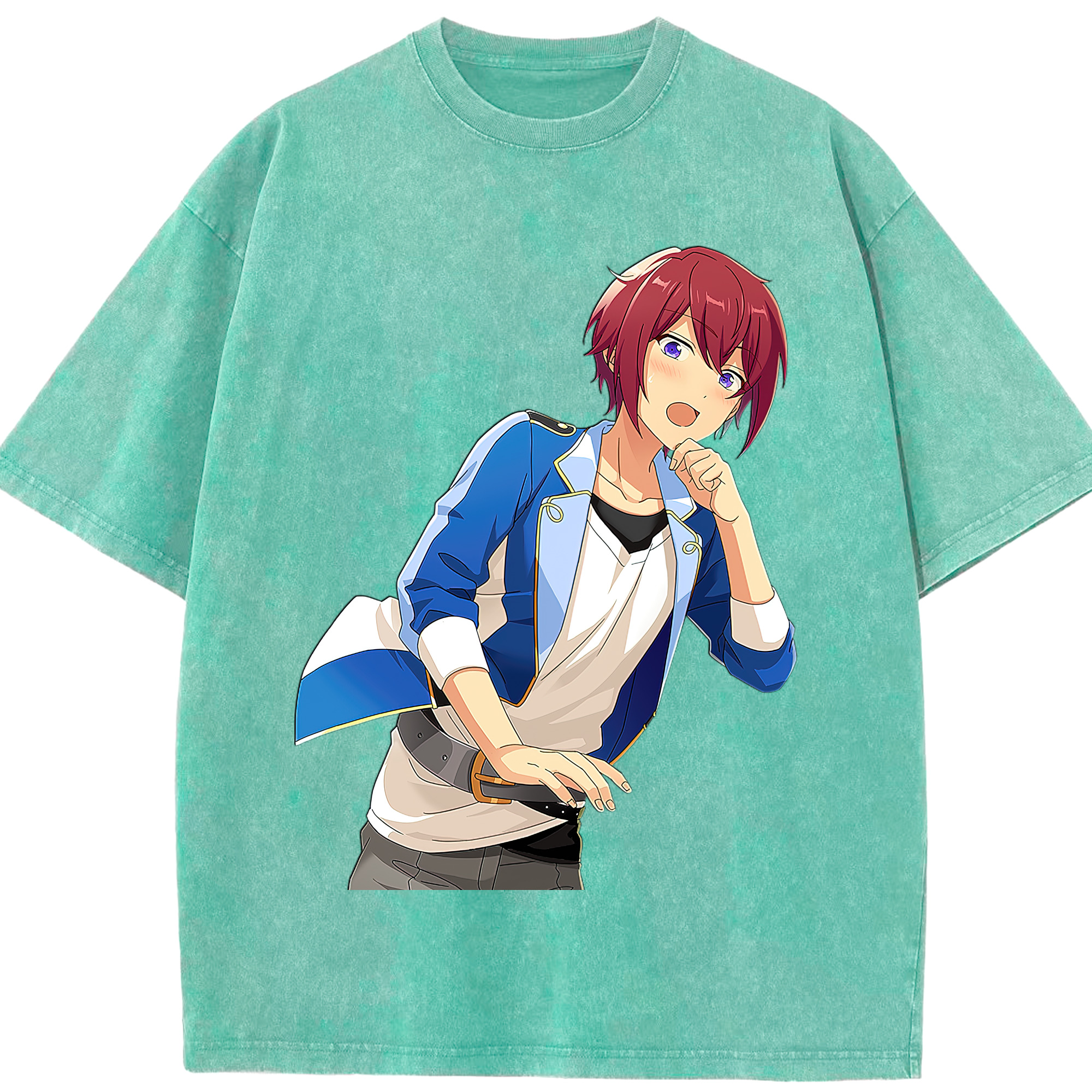 （画像用） あんさんぶるスターズ! Ensemble Stars 綿100% ヴィンテージ風 半袖Tシャツ（フロントプリント）